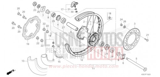 REAR WHEEL CRF250RS de 2025